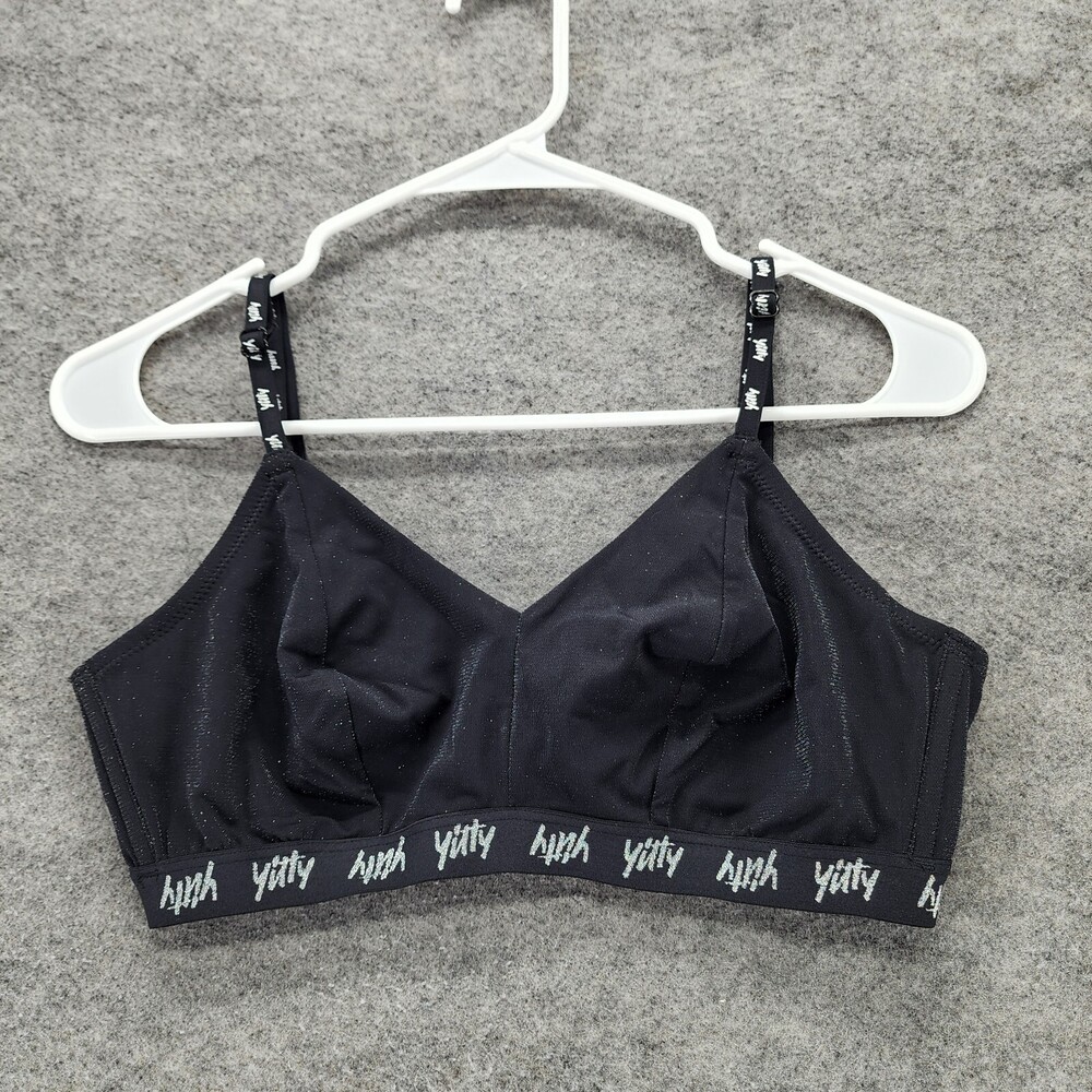 Yitty Bralette Womens Medium Black Silver
